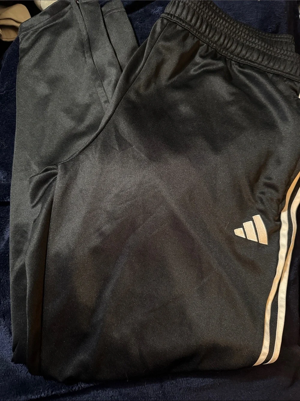 Men’s adidas Black Joggers with White Stripe Accents size XL